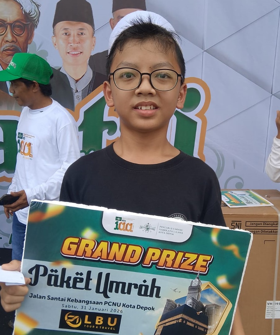 Fadlan Tidak Menyangka Dapat Hadiah Umroh Jalan Santai Kebangsaan NU Depok